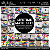 LIFETIME Math Clipart BUNDLE - Outlined
