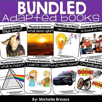Preview of LIGHT & SOUND BUNDLE-- Physical Science Adapted Books (ULS- March Unit)