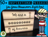 LIGHT BOX TEMPLATES FOR CLASSROOM MESSAGES AND MORNING MEETINGS