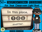 LIGHTBOX DESIGN INSERTS FOR CLASSROOM MESSAGES  Print version