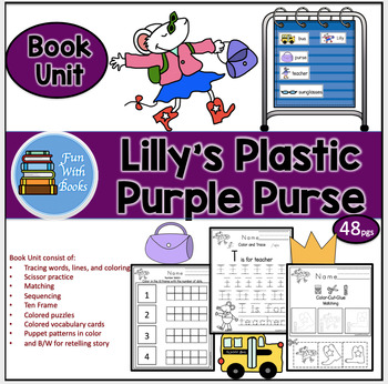 Preview of LILLY'S PLASTIC PURPLE PURSE BOOK UNIT