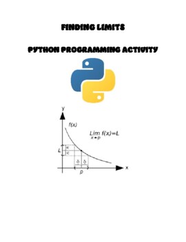 Preview of LIMITS AND DERIVATIVES PYTHON PROGRAMMING ACTIVITIES