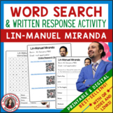LIN-MANUEL MIRANDA Music Word Search and Biography Researc