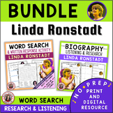 LINDA RONSTADT BUNDLE of Listening Worksheets and Biograph