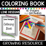 LINE DESIGNS Coloring Book or Pages for Fast Finishers GRO