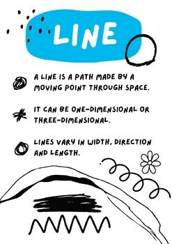 LINE - Elements and Principles of Design poster by Smudge Art Club