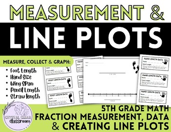 Preview of LINE PLOTS - Student Measurement, Data &Graphing Activity 5th-6th Grade math