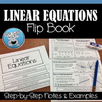 Preview of LINEAR EQUATIONS FLIP BOOK
