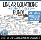 LINEAR EQUATIONS GUIDED NOTES AND PRACTICE BUNDLE