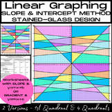 STAINED-GLASS DESIGN - Graphing - y=mx+b, Horizontal, Vert