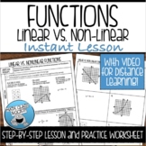 LINEAR VS NONLINEAR FUNCTIONS GUIDED NOTES AND PRACTICE