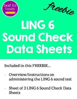Preview of LING 6 Sound Check Data Sheets