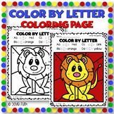 LION Color by Letter or Code Worksheet | Coloring Page | Z
