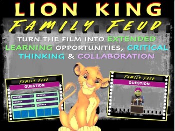 Preview of LION KING MOVIE FAMILY FEUD GAME - FUN, ENGAGING, INTERACTIVE CLASS ACTIVITY