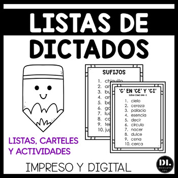 Preview of Listas de Dictados |  Spelling Lists Spanish