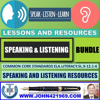 Preview of SPEAKING AND LISTENING LESSONS BUNDLE