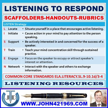 Preview of LISTENING TO RESPOND HANDOUTS