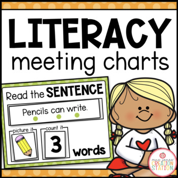 Preview of LITERACY MORNING MEETING CHARTS FOR WHOLE GROUP | KINDERGARTEN AND FIRST