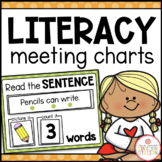 LITERACY MORNING MEETING CHARTS FOR WHOLE GROUP | KINDERGA