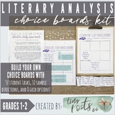 LITERARY ANALYSIS CHOICE BOARDS KIT | Grades 1-2 | BLOOM’S