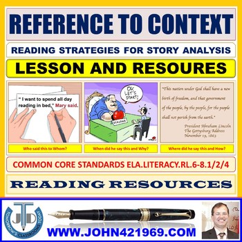 Preview of REFERENCE TO CONTEXT LESSON AND RESOURCES