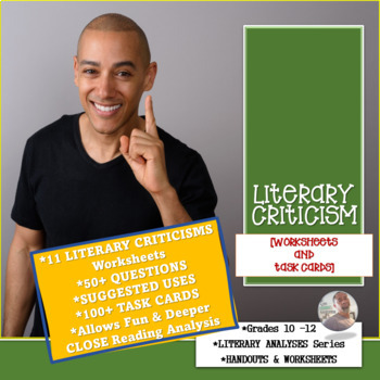 Preview of LITERARY CRITICISM: [WORKSHEETS & TASK CARDS]