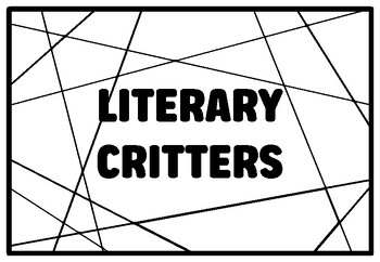Preview of LITERARY CRITTERS Literary Critters Coloring Pages, 1st Grade Emergency Sub P