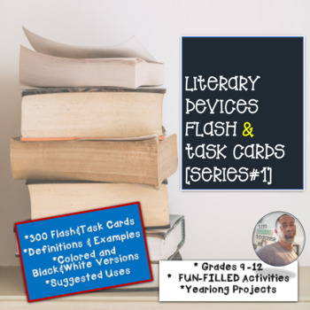 Preview of LITERARY DEVICES FLASH & TASK CARDS [SERIES#1]