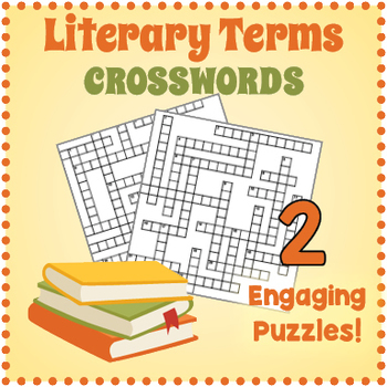 Preview of (5th 6th 7th 8th Grade) LITERARY TERMS & DEVICES Crossword Puzzle Worksheets