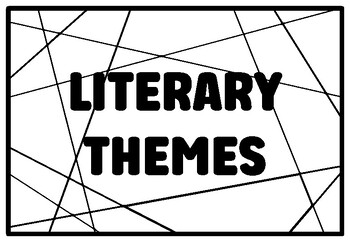 Preview of LITERARY THEMES Literary Themes Coloring Pages, 1st Grade Emergency Sub Plans