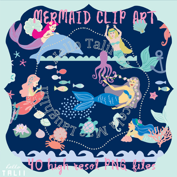 Preview of LITTLE MERMAID Clip Art