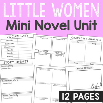 Preview of LITTLE WOMEN Novel Unit Study | Book Report Project | Activity Worksheets