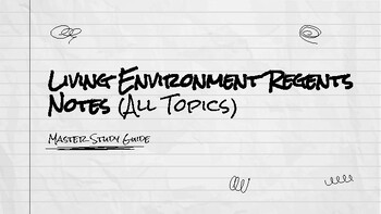 Preview of LIVING ENVIRONMENT REGENTS MASTER STUDY GUIDE SLIDE DECK (ALL TOPICS)