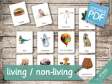 LIVING / non-LIVING • 80 Editable Montessori 3-part Cards 
