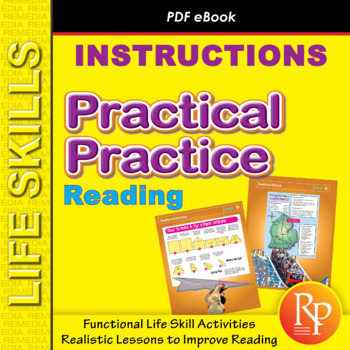 Preview of Life Skills Reading Special Education Activities FOLLOWING INSTRUCTIONS  No Prep