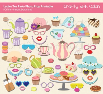 tea party photo booth props