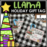 Llama Christmas or Holiday Gift Tag for Students