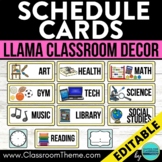 LLAMA Theme Decor CLASSROOM DAILY VISUAL SCHEDULE editable