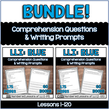 Preview of Comprehension & Writing BUNDLE to supplement LLI: BLUE (Lessons 1-120)
