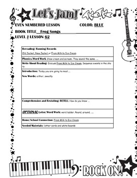 Preview of LLI Blue Lesson 62 Lesson Plan