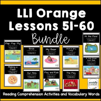 Preview of LLI Orange Lessons 51-60 Reading Comprehension Activities