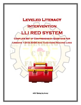 Preview of LLI RED System Bundle of Comprehension Questions (Vol. 1) and Reading Logs