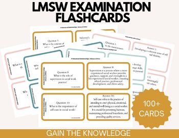 Preview of LMSW Examination Flashcards, LMSW Study Material, Social Work Exam,LMSW Examinat