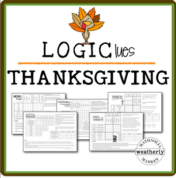 Preview of LOGIC puzzles - THANKSGIVING