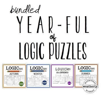 Preview of LOGIC puzzles - FOUR SEASONS / YEAR LONG BUNDLE