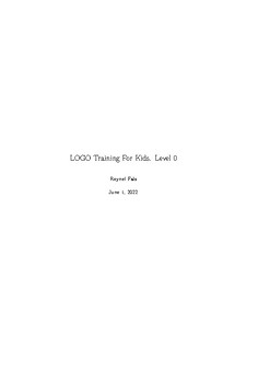 Preview of LOGO Training For Kids. Level 0 (Digital Booklet)