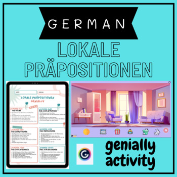 Preview of LOKALE PRÄPOSITIONEN GENIALLY GAME | PREPOSITIONS OF PLACE | GERMAN