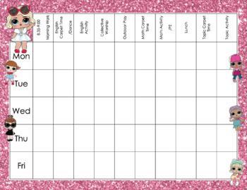 Distance Learning Lol Doll Themed Sticker Point Chart By Resource Garden