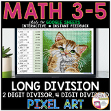 LONG DIVISION 2 Digit Divisor 4 Digit Dividend Pixel Art M