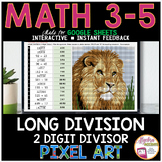 LONG DIVISION 2 Digit Divisor Pixel Art Math Activity Digi